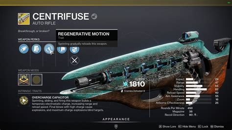 Destiny Centrifuse Exotic Catalyst Guide How To Get Perks And More