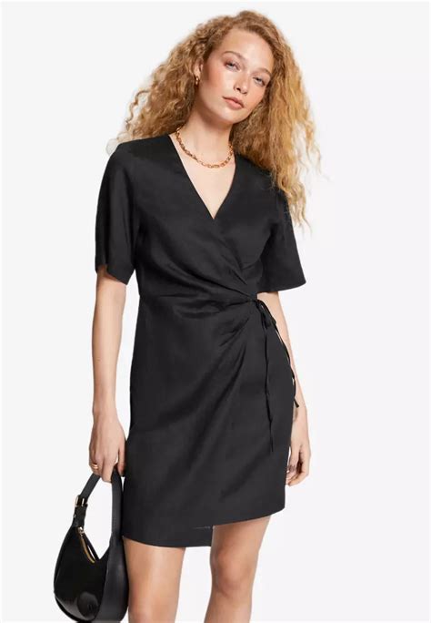 Buy And Other Stories Linen Diagonal Wrap Dress Online Zalora Malaysia