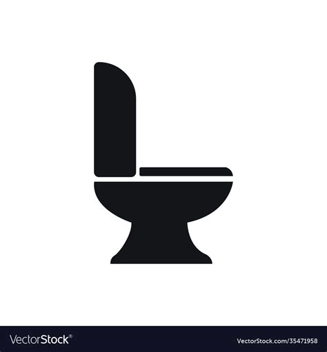 Toilet Bowl Icon Vector