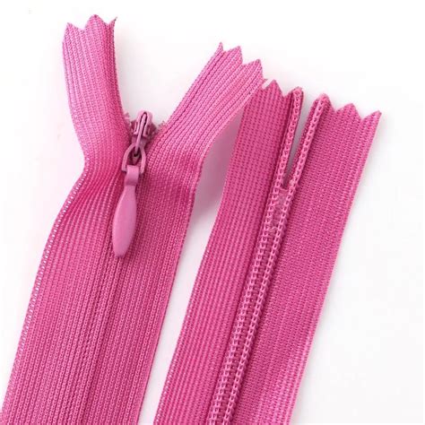 Lemo Rose Red Invisible Zippers 3 Lace Tape Nylon Invisible Zipper For