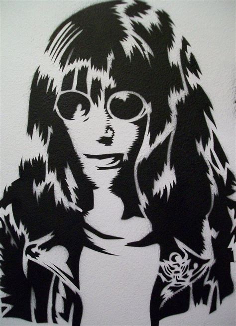 Joey Ramone Silhouette Art Contrast Art Silhouette Stencil