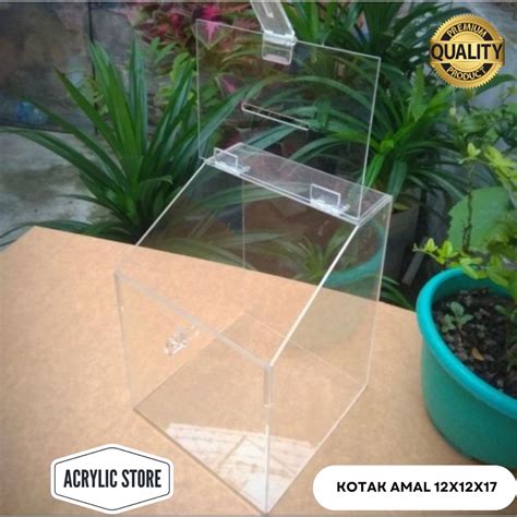 Jual Akrilik Kotak Amal Acrylic Kotak Saran X X Shopee Indonesia