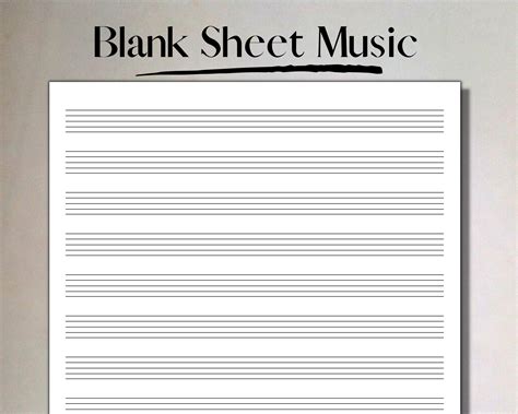 Printable Blank Sheet Music Manuscript Paper 12 Stave Printable Pdf