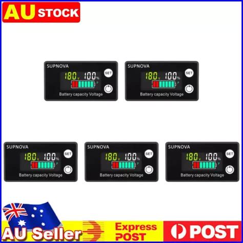 Battery Capacity Indicator Dc V Digital Voltage Gauge Alarm Temp