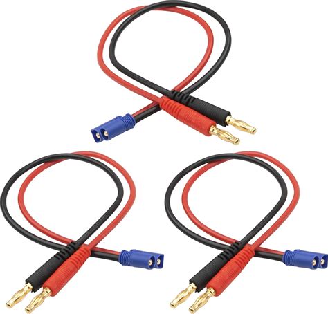 Amazon Hircqoo Pcs Rc Banana Plugs Mm Bullet Connector Cable