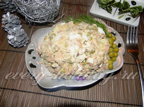 Салат с сардиной консервированной
