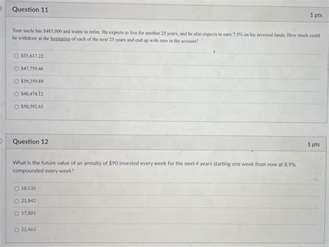 Solved Question 9 1 Pts John Has 2 000 In His Savings Chegg