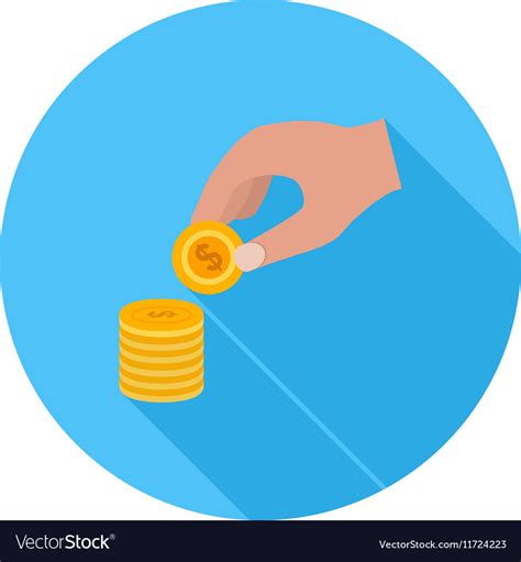 Stacking Coins Royalty Free Vector Image Vectorstock