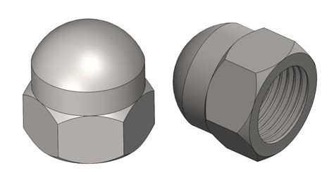 Cad Modeling Of Cap Nut In Solidworks YouTube