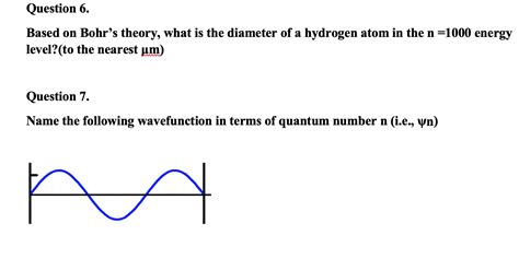 Based on Bohr's theory, what is the diameter of a | Chegg.com