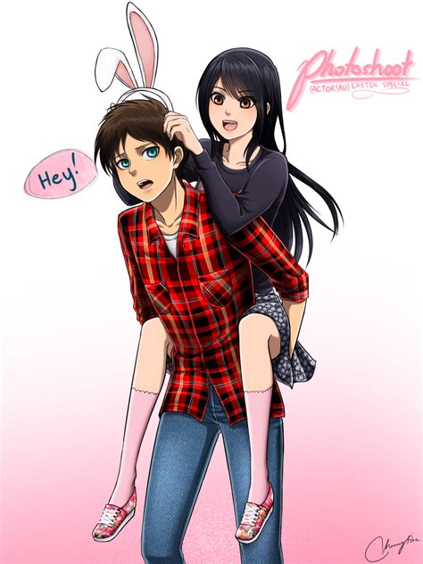 Photoshoot Fanart Easter Special Eren X Veena By Vhenyfire On Deviantart