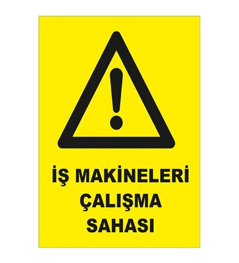 NEW JARGON İş Makineleri Çalışma Sahası Levhası Sac Malzeme 25x35cm