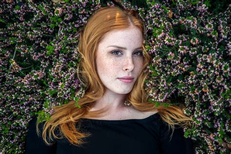 Wallpaper Redhead Portrait Freckles Brown Eyes 2048x1365 Casper