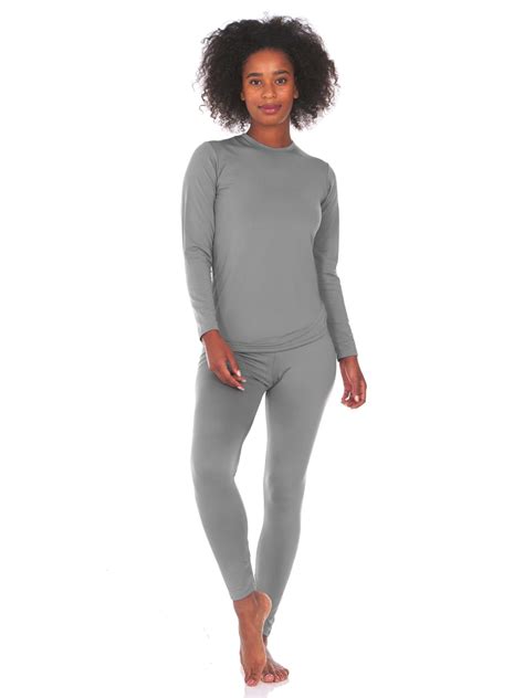 Thermajane Thermal Underwear for Women Crewneck Long Johns Set (XXS-3XL