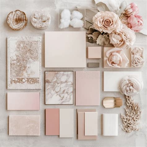 Figurinhas De Boa Noite Com Gatinhos - Elegant Blush Pink and Beige Mood Board for Wedding or Interior Design ...