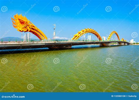 Danang Dragon Bridge In Vietnam Stock Photo Image Of Water View