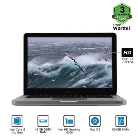 Apple MacBook Pro A1278 Laptop: Intel Core|i5–3rdGen|16GB|500GB|13.3"HD ...