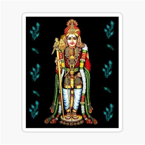 Lord Murugan Hindu Devotional Sticker Sticker By Moonlight Studios