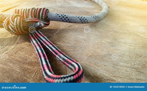 Rope Knots, Climbing Equipment for Rock Climbing Athletes Stock Image ...