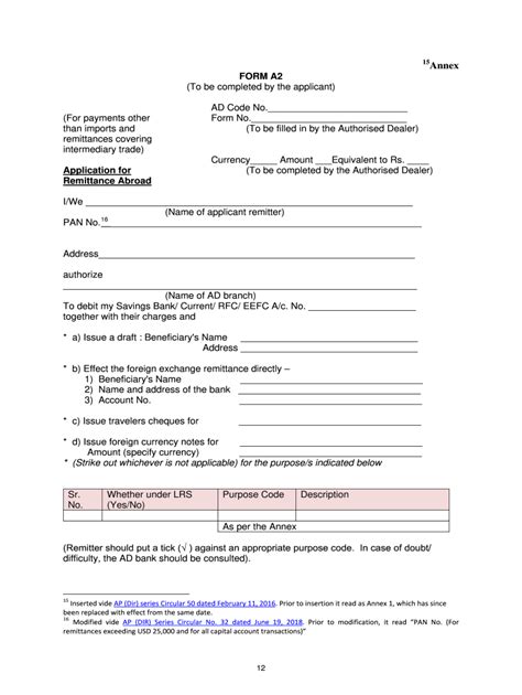 A For Foreign Remittance Form Fill Out And Sign Printable