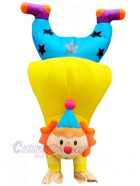 Funny Upside Down Handstand Clown Buffon Inflatable Mascot Costumes