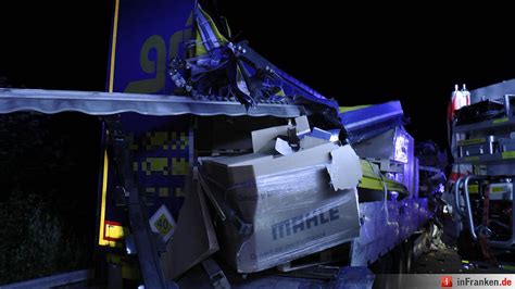 Schwerer Lkw Unfall Auf Der A7 Bei Hammelburg Bildergalerie