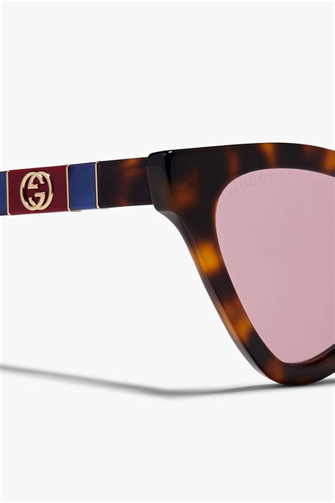 Gucci Cat Eye Tortoiseshell Print Acetate Sunglasses The Outnet