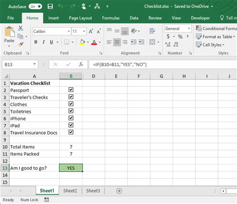 How To Build Checklist In Excel Free Word Template