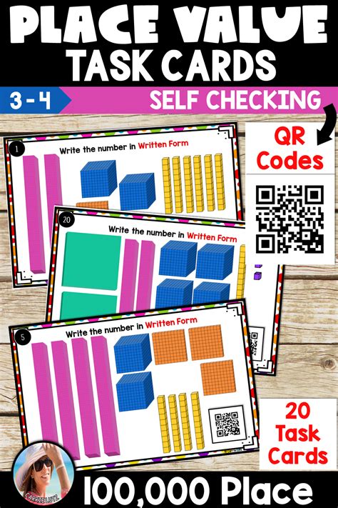 Place Value Task Cards For Self Checking With Qr Code And Qr Code Numbers