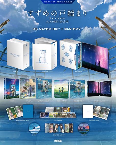 New Release Pre Order Suzume Makoto Shinkai K Blu Ray Steelbook Full