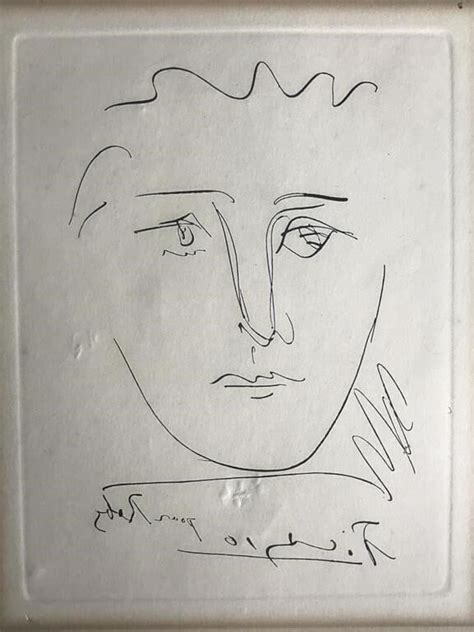 Pablo Picasso Pour Robie Portrait From Lage De Soleil Circa 1969