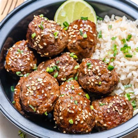 Asian Honey Sriracha Meatballs Recipe Healthy Fitness Meals