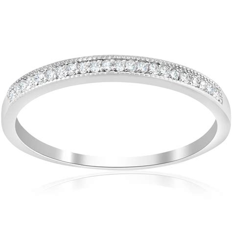 18ct Diamond Wedding Ring 14k White Gold