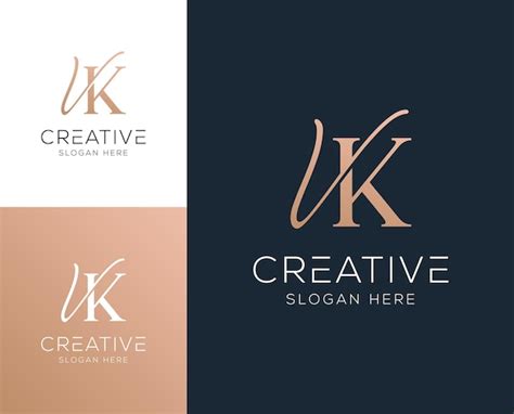 Premium Vector Initial Letter Vk Kv Logo Design Vector Illustration