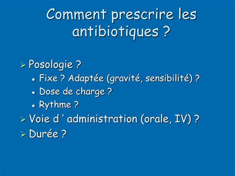 PPT Antibiothérapie probabiliste PowerPoint Presentation free