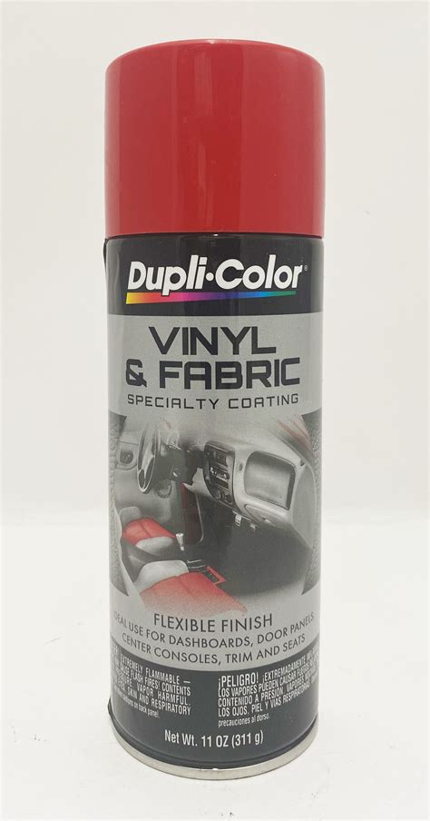 Duplicolor Hvp100 Vinyl And Fabric Spray Paint Red 11 Oz Heintz Sales