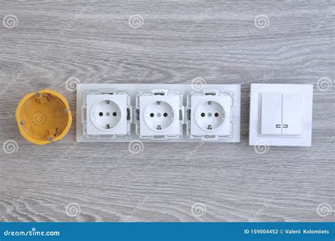 Accessories for the Installation of Sockets. Stock Photo - Image of ...