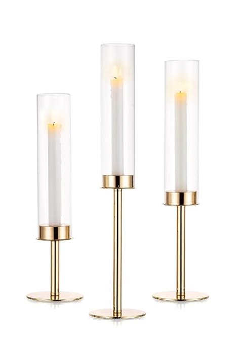 2 Sets 6 Pcs Brass Gold Metal Taper Candle Holders Candlestick Holders Vintage Modern