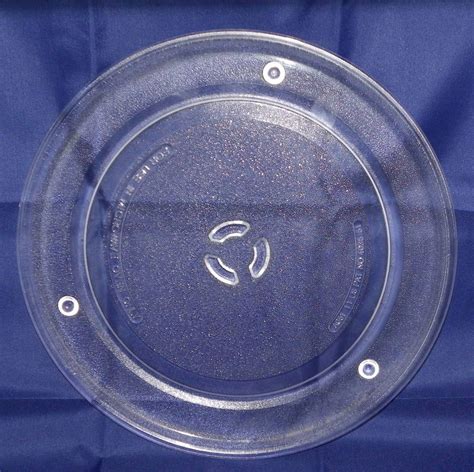 Clear Glass Round Microwave Tray Replacement Plate Turntable 12 1 2 Footed Microwave Plate