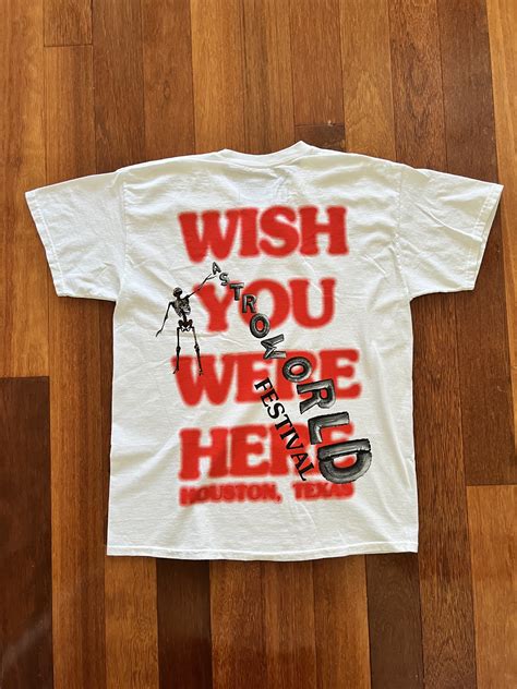 Travis Scott 2018 Travis Scott Astroworld Wish You Were Here Tee White