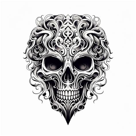 Premium Photo Modern Human Skulls Skull Masks Halloween Realistic 3d Hand Drawing Skull