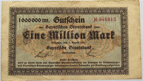 DEUTSCHLAND MILLION MARK 1923 BAYERN S MA Shops