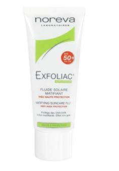 NOREVA EXFOLIAC Fluide Solaire Matifiant SPF50 40ml P Comme Para