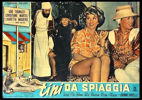 1959 * Movie Playbill "Tipi da Spiaggia - Ugo Tognazzi, Johnny Dorelli" Comedy (B) - Mynumi