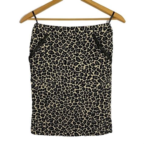 Amanda And Chelsea Skirts Amanda Chelsea Leopard Print Black Tan