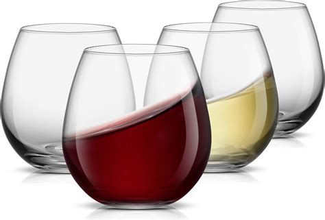 Luminarc Concerto Stemless Wine Set Of 4 115 Oz Clear N3282 Wine Glasses