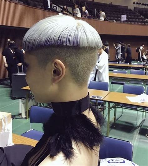 Half Shaved Hair Pageboy Bowl Cut Grow Out Undercut Shaving