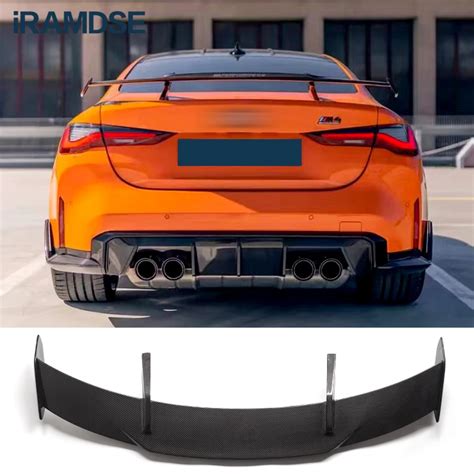 Spoiler For Bmw G82 G22 G26 M4 4 Series Carbon Fiber Car Rear Boot Wing M430i M440i 2021 2022