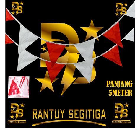 Jual Bendera Segitiga Merah Putih Isi 24pcs PANJANG 5METER Shopee