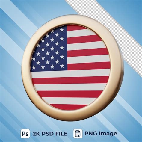 Bandera De Estados Unidos 3d Archivo PSD Premium